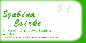 szabina csirke business card